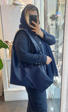 کیف دوشی زنانه سایز بزرگ رنگ سورمهای